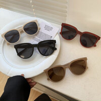 Kính râm màu nâu vuông cùng kiểu Lưu Diệc Phi Kính râm gọng to che nắng phong cách Hàn Quốc mùa hè cho nữ kính khí chất nhỏ để lộ mặt