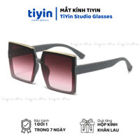 Kính Râm Nam Nữ Kính Mát Thời Trang Gọng Kính Râm Vuông Cao Cấp tròng kính chống UV 6026 - tiyin.stu