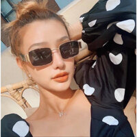 Kính râm Nữ thời trang chống nắng uv thời trang Nhiều Màu  tặng Tuavit móc khóa mini đa năng - ĐEN