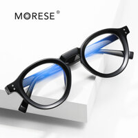 Kính Retro trà lạnh ỐNg Lót dày CP tấm giả Gọng kính trang trí gương phẳng cổ điển phong cách Hàn Quốc gọng đen 2090 MOIU