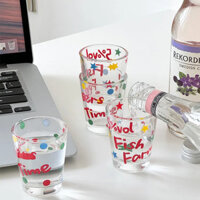 Kính Shochu Kính Dễ Thương Kính Dày Trắng Rượu Thủy Tinh Mini Trộn Thủy Tinh Đỏ Năm Mới Cocktail Thủy Tinh