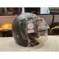 Kính Sunda Phẳng Có Mái Che 3/4 Mặt - Kính Chắn Bụi Cao Cấp Chống Tia UV