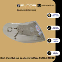 Kính thay thế mũ bảo hiểm fullface SUNDA 2000C - kính trong và kính trà