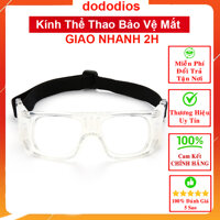 Kính Thể Thao Bảo Vệ Mắt - Kính Chơi Thể Thao Cao Cấp dododios - Có Thể Thay Mắt Kính Cho Người Cận - Trắng