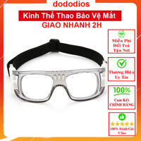 Kính Thể Thao Bảo Vệ Mắt - Kính Chơi Thể Thao Cao Cấp dododios - Có Thể Thay Mắt Kính Cho Người Cận - Xám