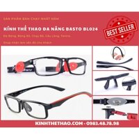 Kính Thể Thao Gọng Thời Trang 2 Chức Năng Basto BL024 - Đen Đỏ