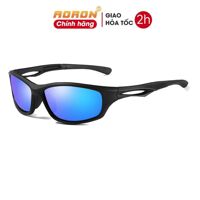Kính Thể Thao Nam Nữ Đạp Xe, Chạy Bộ Thời Trang, Mắt Kính Phân Cực Polarized Chống Chói, Chống Lóa Đi Đêm AK042 - AORON - Gọng Đen, Mắt Xanh