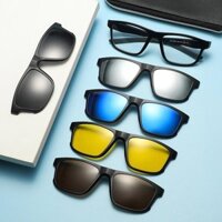 Kính Thể Thao Râm Cận TR90 Clip On Phân Cực Polarized 2 Trong 1 Bộ 5 Kẹp Cao Cấp TR 2269