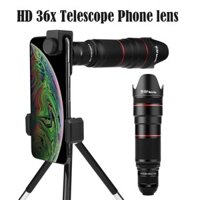 Kính thiên văn HD 36x Ống kính điện thoại chuyên nghiệp Tele Zoom Ống kính máy ảnh có chân máy cho iPhone 15 14 13 12 Pro Max Điện thoại thông minh Samsung