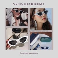 Kính thời trang mèo (Trắng- Đen) kèm túi NGUYEN THUY BOUTIQUE