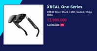 Kính Thực Tế Ảo AR Xreal One (XREAL One - Black - Mới, Sealed, Nhập khẩu)
