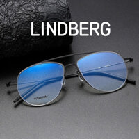 [Kính titan] Gọng kính cận titan nguyên chất LINDBERG Kính ếch mới 5507 Gọng lớn gọng đôi cho nam Kính chống ánh sáng xanh Chiều rộng gọng 143mm