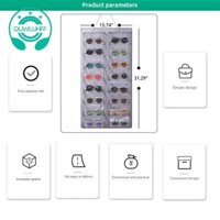 Kính Tổ Chức Bảo Quản Túi Treo Kính Mát Kính Mắt Hiển Thị Treo Tường Tổ Chức Màu Xám