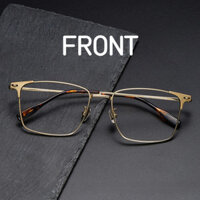 [Kính TOTU] Gọng kính cận thị Titan nguyên chất Retro Nhật Bản Gọng kính cận thị front cùng kiểu 81008 có thể phối độ Gọng kính mặt to gọng kính chống ánh sáng xanh Gọng Kính Titan Kính Nhật Kính Titan Kính Titan nguyên chất