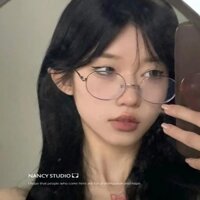 Kính tròn oval retro mặt nhỏ cho nữ sinh Hàn Quốc