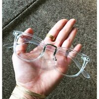 Kính Trong Suốt Mắt vuông bầu gọng nhựa