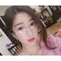 Kính Trong Suốt mắt vuông bé gọng kim loại