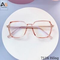 Kính vuông dài dặn nam nữ 7116 - Hồng