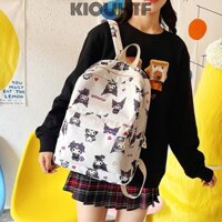 KIOUHTF Ba lôSanrio, Túi đi học Hello Kitty dung tích lớn đơn giản, Túi sách Giai điệu Thời trang Kulomi Cinnamoroll Túi đi học Thanh thiếu niên