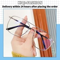 (Kiqi-fashion) Kính Mắt Cận Thị Thời Trang Hàn Quốc Mới Kim Loại Phi Công Bảo Vệ Bức Xạ Ống Kính Có Thể Thay Thế Nam Nữ Co