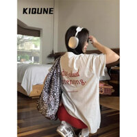 Kiqune Little Red Book Ưu đãi đặc biệt nguyên bản (200g Cotton nguyên chất chải chặt) Tik Tok Áo thun ngắn tay Cotton nguyên chất bán chạy WTX2440VEM 10Z250307