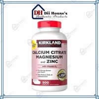 Kirkland Calcium Citrate Magnesium and ZinC 500 viên - Viên Uống Bổ Sung Canxi, Magie & Kẽm.