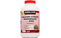 Kirkland calcium citrate magnesium zinc vitamin d3 500 viên