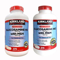 Kirkland Glucosamine HCL 1500mg With MSM 1500mg Hộp 375 Viên, Nắp Đỏ