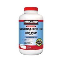 Kirkland Glucosamine HCL 1500mg With MSM 1500mg Hộp 375 Viên, Nắp Đỏ