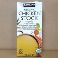 KIRKLAND [Hộp 946ml] [Organic] NƯỚC DÙNG GÀ HỮU CƠ [USA] Chicken Stock