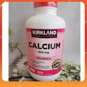 Viên uống bổ sung canxi Kirkland Signature Calcium 600mg + D3 500 viên