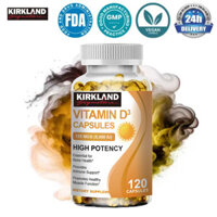 KIRKLAND Viên nang Vitamin D tăng cường khả năng miễn dịch Xương chắc khỏe giúp hỗ trợ sức khỏe xương 120 viên