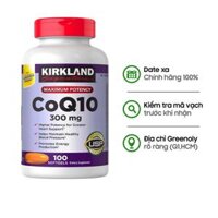 Kirkland Viên Uống Bổ Sung CoQ10 300mg Hỗ Trợ Tim Mạch 100 Viên