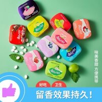 Kiss Sea Salt Mint Candy Sugar-Free Type Box Fresh Breath Refreshing Cool Portable Refreshing Refreshing Students#2483