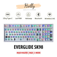Kit Bàn Phím Cơ EverGlide SK98 | 3 Modes | Plate Nhôm | Kit bàn phím cơ ngon bổ rẻ | Kit phím cơ trong suốt