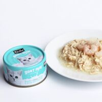 Kit Cat Boneless Chicken Shreds & Shrimp With Goat Milk - Thức ăn ướt thịt gà , tôm với sữa dê 60g