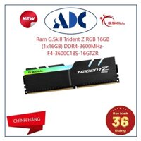 Kit Ram G.Skill Trident Z RGB 16GB (1x16GB) DDR4-3600MHz-F4-3600C18S-16GTZR
