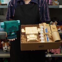 Kit Tô Màu Mô Hình Gỗ Minecraft Warden (DIY)