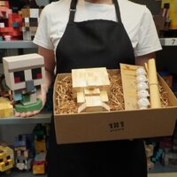 Kit Tô Màu Mô Hình Gỗ Minecraft Iron Golem (DIY)