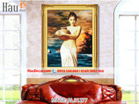 Kit tranh thêu chữ thập 3D Cô Gái Ôm Bình AL.31277