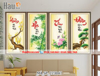 Kit tranh thêu chữ thập 3D Tứ Quý Bốn Mùa 223047