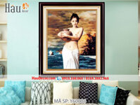 Kit tranh thêu chữ thập Cô Gái Phương Đông - Ôm Bình Y60008