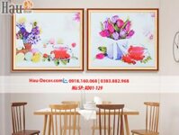 Kit tranh thêu ruy băng Bộ 2 bức Hoa Quả AD01-129