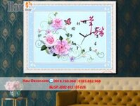 Kit tranh thêu ruy băng Đồng hồ Hoa Hồng Leo AD02-053 / OT-039