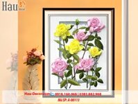 Kit tranh thêu ruy băng Hoa Hồng A-00113