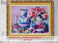 Kit tranh thêu ruy băng Hoa Quả A-5514