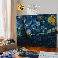 Kit Tự Làm Tranh Pixel Gỗ Starry Night (DIY)