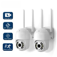 Kit2 Camera an ninh chống nước không dây ngoài trời mới, Camera vòm xoay 360 độ Full HD Yoosee hoặc Icsee