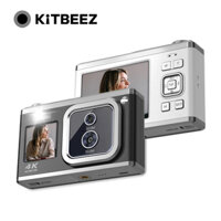 KiTBEEZ KP-1 4K 50MP Máy ảnh CCD 16X Zoom kỹ thuật số Mặt trước & Sau Màn hình kép Tự sướng Máy ảnh cổ điển Lấy nét tự động Vlog