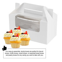 【Kitchen】 30 Hộp Đóng Gói Bánh Cupcake 2 Hộp Đóng Gói Bánh Cupcake Cửa Sổ Cấp Thực Phẩm Hộp Bánh Cupcake Dùng Một Lần Có Cửa Sổ Nhìn Thấy Được Để Đựng Bánh Cupcake Hộp Đựng Tráng Miệng Bánh Nướng Xốp Quà Tặng Ngày Lễ Tình Nhân